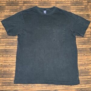Gap Pocket T-Shirt Women M Black Short Sleeve Crew Neck Cotton Tee